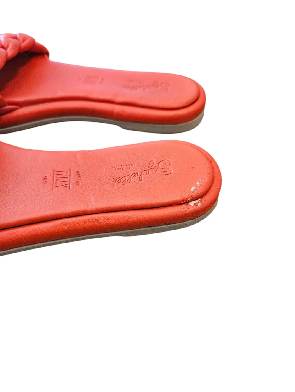 Seychelles Womens Bellissima Pink Puffy Woven Slip On Slide Sandals 9 Orange - Picture 2 of 6